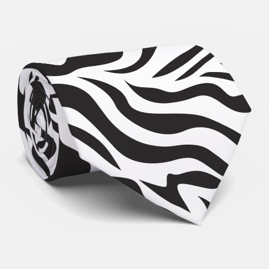 ゼブラ模様 ネクタイ (ロール)