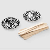 ゼブラ模様 ハンドファン (組立なし)