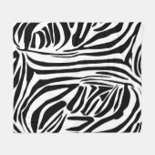 ゼブラ模様 フリースブランケット (正面(横))