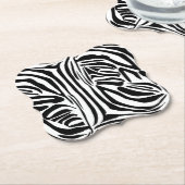 ゼブラ模様 ペーパーコースター (アングル)