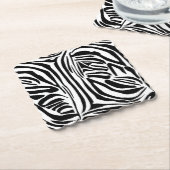 ゼブラ模様 ペーパーコースター (アングル)