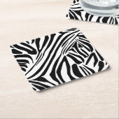 ゼブラ模様 ペーパーコースター (アングル)