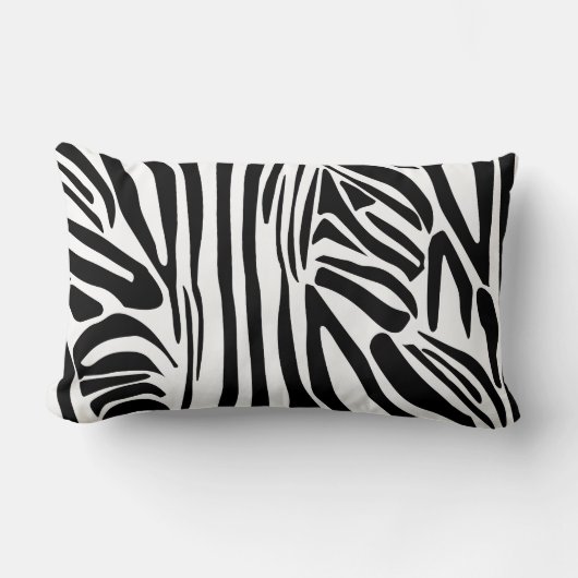 ゼブラ模様 ランバークッション (正面)