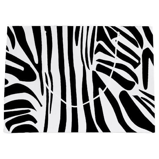 ゼブラ模様 ラージペーパーバッグ (正面)