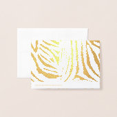 ゼブラ模様 箔カード (裏面封筒付き)