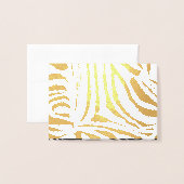 ゼブラ模様 箔カード (封筒付き正面)