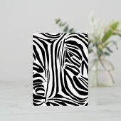 ゼブラ模様 箔シーズンポストカード (立ち正面)