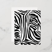 ゼブラ模様 箔シーズンポストカード (正面/裏面)