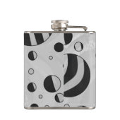 ゼブラ水玉模様ブラック&ライトグレー フラスク (裏面)