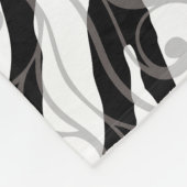 ゼブラ渦巻形のデザイン フリースブランケット (角)