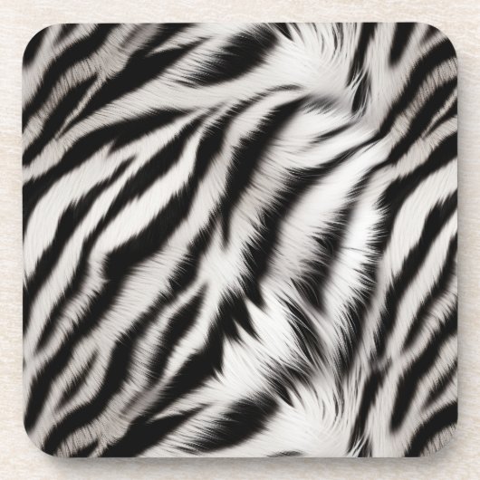 ゼブラ獣毛 コースター (正面)