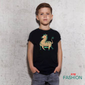 ゼブラ用の動物アルファベットZ ベビーTシャツ