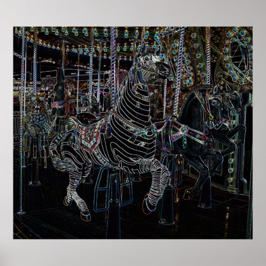 ゼブラ白熱［赤熱］光を放つー ポスター (正面)