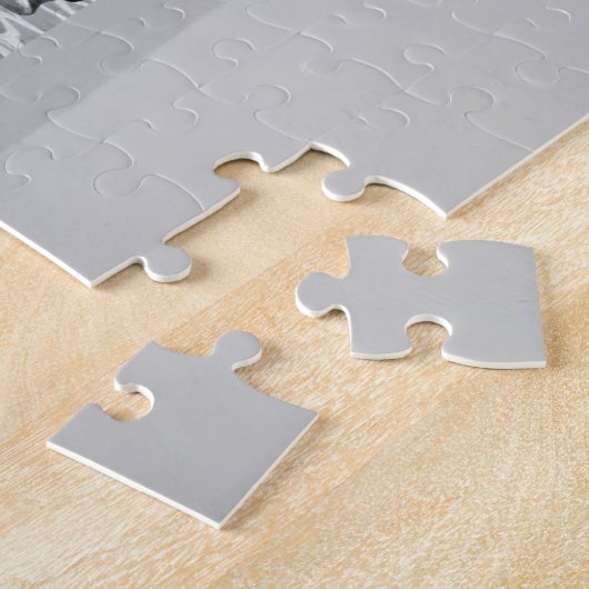 ゼブラ白黒コートヤードアート ジグソーパズル (側面)