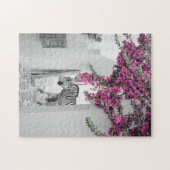 ゼブラ白黒コートヤードアート ジグソーパズル (横)