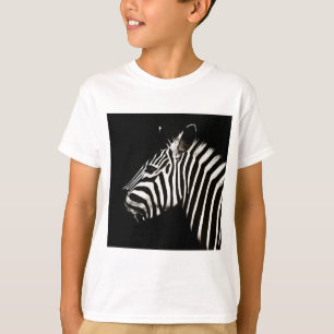 ゼブラ白黒ストライプ動物 Tシャツ