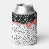 ゼブラ皮白黒タイガーレザーストライプピンク 缶クーラー (缶正面)