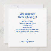 ゼブラ祝の誕生日の招待状 招待状 (裏面)