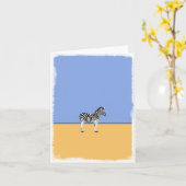 ゼブラ空白のグリーティングカード カード (黄色い花)