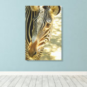 ゼブラ素晴らしキャンバスプリント! キャンバスプリント (インサイチュ (ウッドフロア))