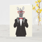 ゼブラ紳士 カード (黄色い花)