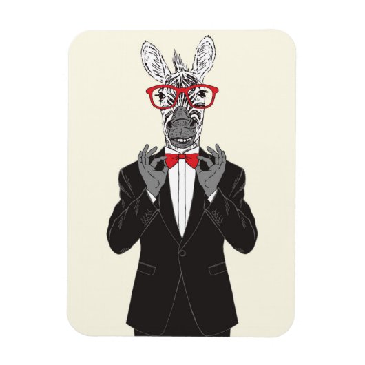 ゼブラ紳士 マグネット (縦)