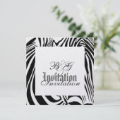 ゼブラ結婚式招待状 招待状 (スタンド正面)