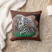 ゼブラ絵を描ロック クッション (ブランケット)