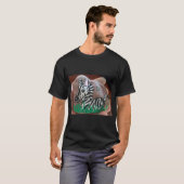 ゼブラ絵を描ロック Tシャツ (正面フル)