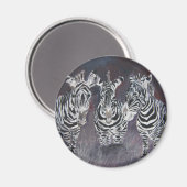 ゼブラ絵画の マグネット (正面/裏面)