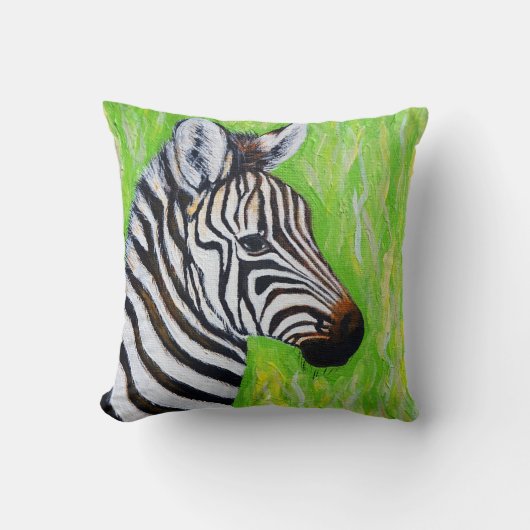 ゼブラ絵画ーズ クッション (正面)