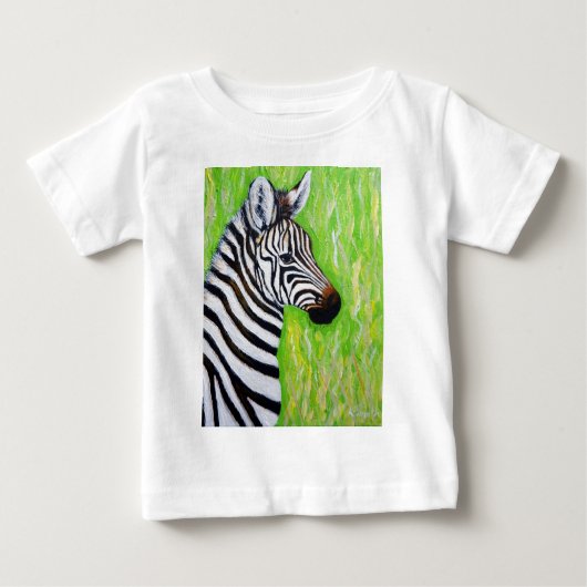 ゼブラ絵画ーズ ベビーTシャツ (正面)