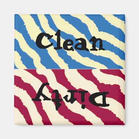 ゼブラ縞の汚れがきれい マグネット (正面)