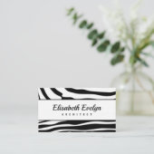 ゼブラ縞の継ぎ目のない模様 名刺 (スタンド正面)