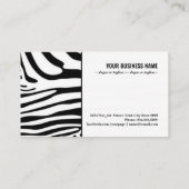 ゼブラ縞の継ぎ目のない模様 名刺 (裏面)