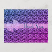 ゼブラ縞模様かすかな虹ありがとうポストカード ポストカード (正面)
