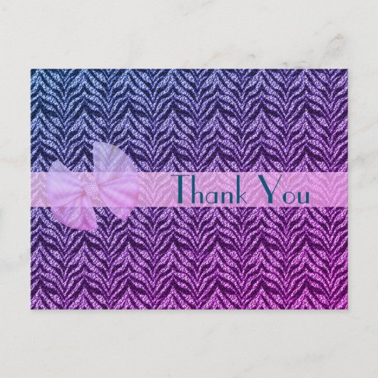 ゼブラ縞模様かすかな虹ありがとうポストカード ポストカード (正面)