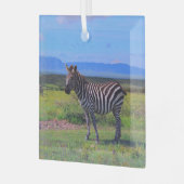 ゼブラ縞 ガラスオーナメント (正面左)