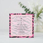 ゼブラ縞/完全にカスタマイズ可能 招待状 (スタンド正面)