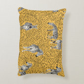 ゼブラ縞:手描きのシームレスな背景。 アクセントクッション (裏面(縦))