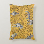 ゼブラ縞:手描きのシームレスな背景。 アクセントクッション (正面(垂直))