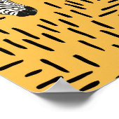 ゼブラ縞：手描きのシームレスな背景。 ポスター (角)