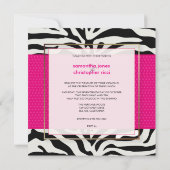 ゼブラ縞/結婚式招待状/水玉模様 招待状 (裏面)