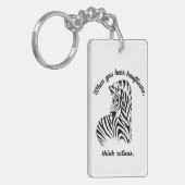 ゼブラ考えス キーホルダー (正面左)