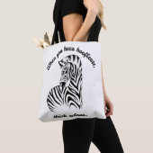 ゼブラ考えス トートバッグ (クローズアップ)