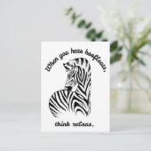 ゼブラ考えス ポストカード (スタンド正面)