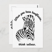 ゼブラ考えス ポストカード (正面/裏面)