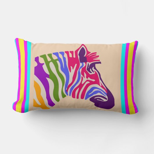 ゼブラ腰枕 ランバークッション (正面)