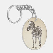 ゼブラ色ブロック キーホルダー (正面左)