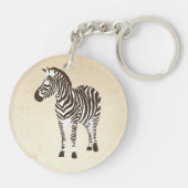 ゼブラ色ブロック キーホルダー (裏面)
